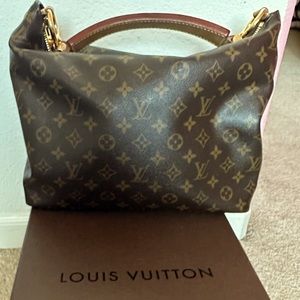 Louis Vuitton Monogram Sri Shoulder Bag M40586 Brown Gold Hardware A